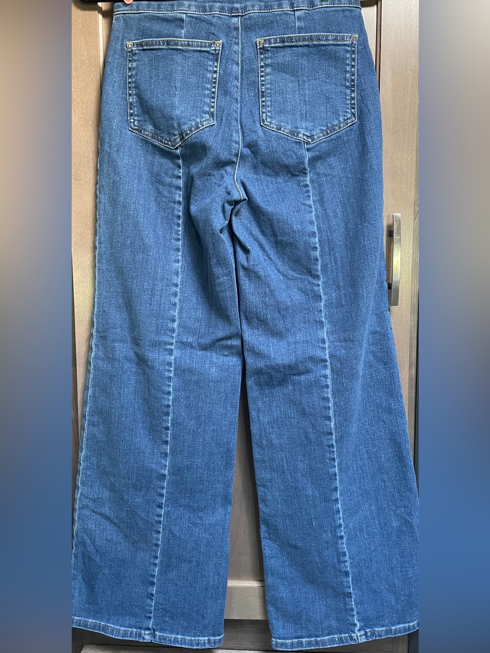 Boden Sailor Wide Leg Jeans | Nautical Button Detail | Stretch Denim | US 2P - Picture 6 of 7